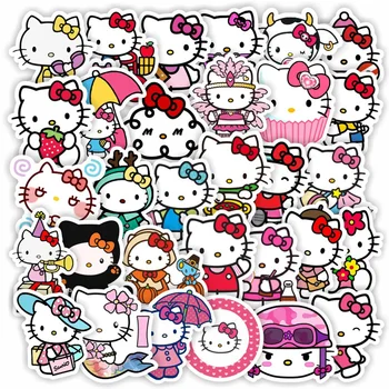 10/30/50pcs Kawaii Hello Kitty Autocolante de Desene animate pentru Copii Fete Impermeabil Graffiti Caz de Telefon DiaryLaptop Anime Drăguț Autocolant Jucărie