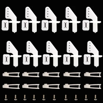 10 Seturi KT unghiul cârmei patru găuri Pe Nailon Control Corn și Clevis 21mm Set Cârma Eleroane Lifturi Pentru RC Fix Aripa de Avion