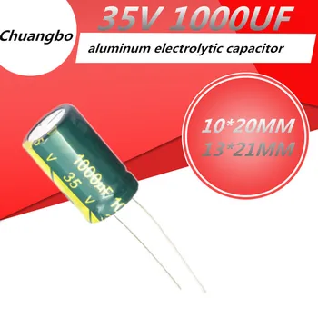 10buc-20buc 35V1000UF 35V 1000UF 10*20 13*21 Higt calitate low ESR/impedanță înaltă frecvență de aluminiu electrolitic condensator