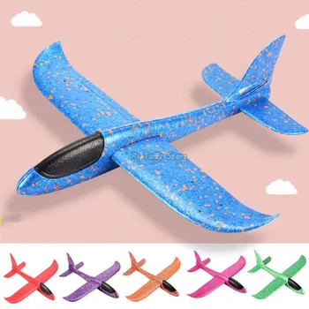10buc/o Mulțime de Spumă Mână Aruncat Avioane de Jucărie 37cm Modul de Zbor Planor Inerție Avioane Aeronave Model de Avion pentru Copii Sport în aer liber