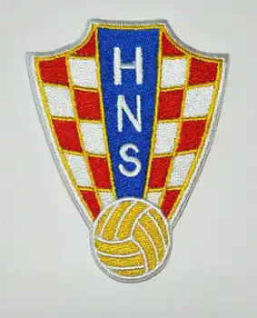 2 buc de Fotbal de fotbal, fussball Echipa Națională a Croației logo fier pe Patch Aufnaeher Aplicatiile Insigna Buegelbild Brodate
