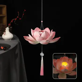 2023 nou Chinezesc luminos lotus ciucure felinar de dans tradițional ornamente de epocă festival cosplay fotografie accesorii q41