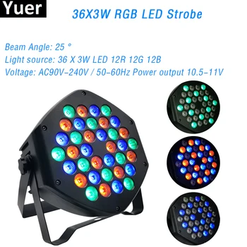 36X3W Etapa LED Lumina RGB Strobe Light Party Cristal Magic Ball Bec DMX 512 Alin Lumină 90-240V Scena Club Disco DJ Proiector