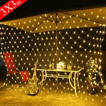 3Mx3M Crăciun Ghirlande LED Net Lumini Șir Navidad Xmas Decor Petrecere de Gradina de Nunta de Decorare Anul Nou, Decoratiuni de Craciun