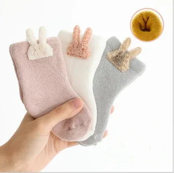 3Pairs 0-3Y gros de Iarna terry șosete pentru copii copilul cald șosete gura nou-născut copii copil mic fata ciorapi