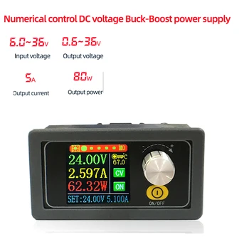 80W 5A DC-DC Buck Boost Converter CC CV 0.6-36V 5v 12v 15v 24v Modul de Alimentare cu tensiune Reglabila Reglementate de laborator de alimentare