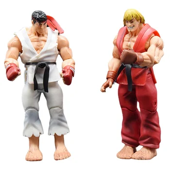 Anime Joc Street Fighter Caracter Model Dragon Alb Roșu Ken, Street Fighter Figurina Adult Copii Jucarii De Colectie Cadouri