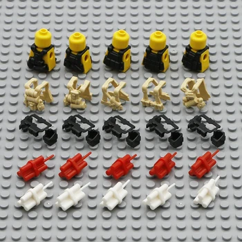 Arme militare Accesorii Blocuri Armura Vesta WW2 SWAT Poliția Orașului Soldat Figura Cărămizi de Jucărie Compatibile cu Lego