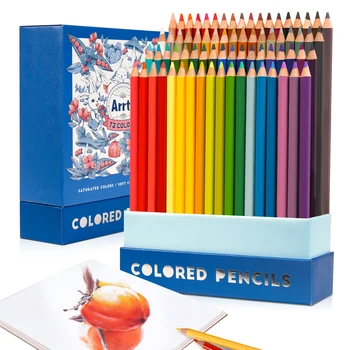 Arrtx Artist 72 Creioane Colorate Set cu Protecție Verticală a Introduce Cutie Organizator Premium Moale Duce Luminoase de Culoare pentru Desen