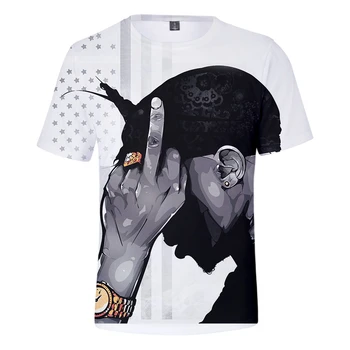 Barbati Femei Tricouri Imprimate 3d Maneci Scurte Rapper Tupac O de Gât Swag Hip Hop Unisex Moda Harajuku Streetwear Tricouri