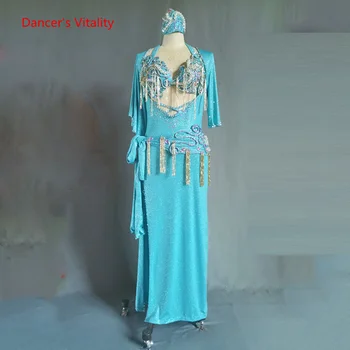 Belly Dance Set Costum pentru Femei Bellydancing Performanță Baladi Shaabi Halat Cusomized Copii Dans Oriental Etapă de Îmbrăcăminte