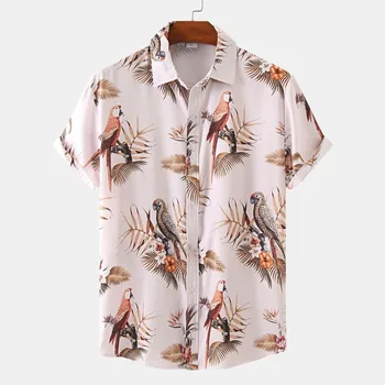 Bărbați Îmbrăcăminte 2022 Noi Maneca Scurta Tricouri Barbati Beach Shirt de Imprimare de Moda Hawaiian pentru Bărbați Cămăși pentru Bărbați