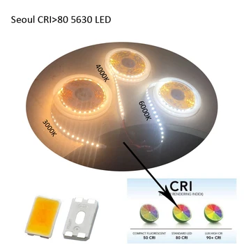CRI 80+ Super-Luminos 96 led-uri/m Seul SMD 5630 5730 led strip lumină Flexibila 5M 480 LED-uri de bandă DC 24V non bandă rezistent la apa lampă
