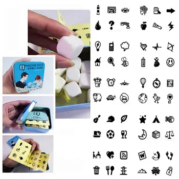 Cutie/Punga De Familie/Părinți/Petrecere Stimula Imaginația Spune Povestea Zaruri Puzzle Zaruri Cube Set Jucărie De Învățare Educație Jucarii
