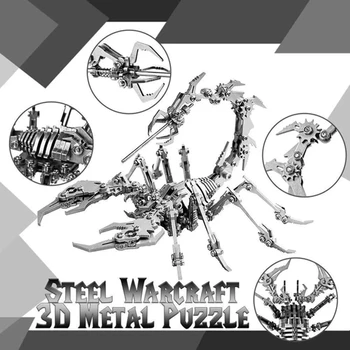 Din Oțel inoxidabil de Puzzle Setul de Puzzle 3D Model Meserii Accesorii pentru Casa DIY Scorpion Jucărie pentru Copii Cadouri