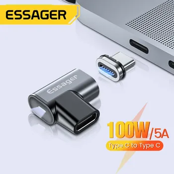 Essager 100W USB de Tip C Magnetic Adaptor USB 3.1 Magnet C La USB Tip-c Conector Pentru Macbook Xiaomi Samsung USB-C Converter