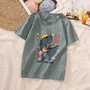 Fată și Băiat Haine de Vară Frumos Print T-shirt de Desene animate de Animale Tricou pentru Copilul Excelent Calitate T-shirt Confortabil