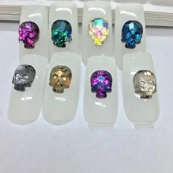 FIERBINTE 10buc/pack 3D Farmece Pahar de Cristal Diamante Nail Art Craniu Piatra Decoratiuni Strass Bijuterii DIY modele unghii Strasuri Adezive