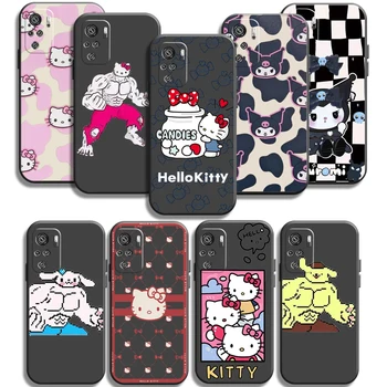 Hello Kitty Drăguț Cazuri de Telefon Pentru Xiaomi Redmi Note 10 10 Pro 10S 10 5G Capac Spate Carcasa Funda Coque