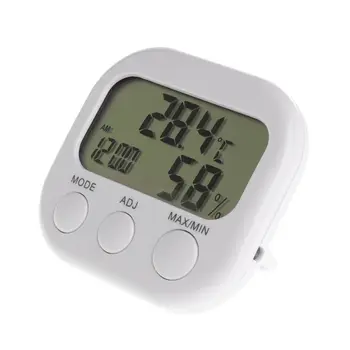 Higrometru Digital de Interior Termometru de Camera cu Ceas Precis Camera de Temperatură și Umiditate Monitor pentru Biroul de Acasă