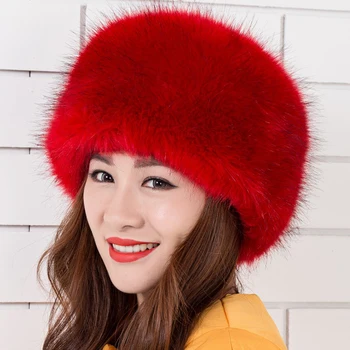 HT247 Cald Iarnă Hat 2017 Imitație de Blană Pălărie de Moda Faux Blana Cazac rus Stil de Pălărie pentru Doamne Pălărie de Iarnă pentru Femei