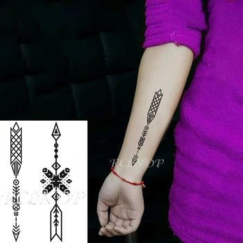 Impermeabil Tatuaj Temporar Autocolant Creative Săgeată Triunghi Model Geometric Simbol Fals Tatuaj Flash Tatuaj de Arta pentru Barbati Femei