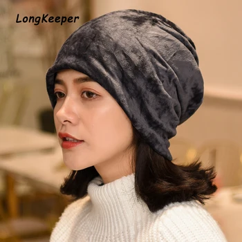 Longkeeper Brand Nou Femei Eșarfă de Capace de Primavara Toamna Iarna Pălării Pentru Femei Chelioși Cap Pălării Gorros mujer de Acoperire Capac