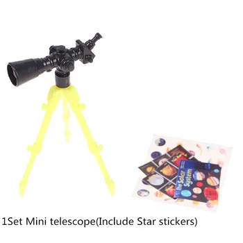 Mini Binoclu Telescop Model Jucării Pentru Mobilier Minatures Păpuși Camera de Studiu Planeta Scena DIY Accesorii pentru Decor