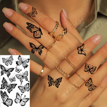 Mini Butterfly Tatuaje Temporare Pentru Fete Adult Mână DIY Fals Autocolante Tatuaj Impermeabil Arta Corp Tatuaje Mici