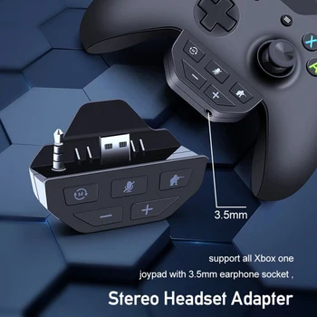 Negru setul cu Cască Stereo Adaptor Controler Audio de 3,5 mm Adaptoare Căști Converter Pentru Micros X - One Wireless Gamepad Accesorii