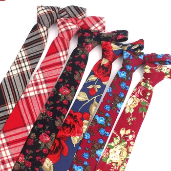 Oamenii Legături Bumbac Cravate Pentru Barbati Femei Formale De Imprimare Florale Gât Cravată Pentru Petrecerea De Nunta Slab Mirele Lega Corbatas Hombre Cravat