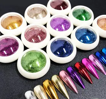 Oglinda Chrome Unghii Pulbere/shimmer glitter Decor/Titan cutat metalice Oglindă Pulbere Efect de Crom Arta Unghiilor Pigment
