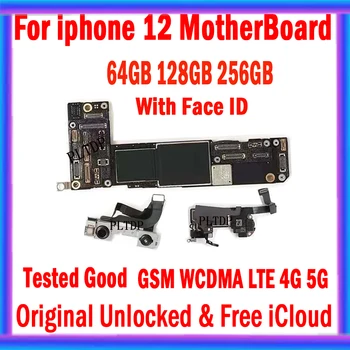 Original NU ID-ul de Cont Pentru iPhone 12 Placa de baza Cu/ FĂRĂ Față ID-ul Deblocat Logica Bord Liber iCloud Placa de baza Cu Chips Integral MB