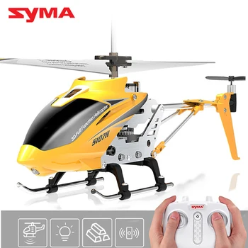 Original SYMA S107H Pneumatice aliaj elicopter de control de la distanță elicopter cu LED-uri lumina de jucării pentru copii