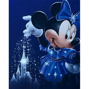 Plin Patrat/Rotund Burghiu 5D DIY Diamant Pictura Disney Mickey Mouse 3D Broderie Cusatura Cruce Mozaic Stras Decor Acasă Cadou