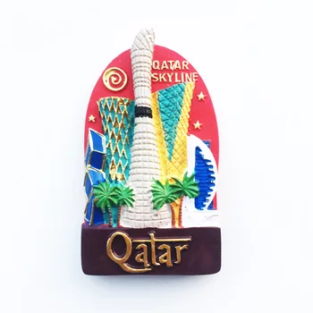 QIQIPP Orientul Mijlociu, Qatar Turism Creativ Comemorative Decor Meserii Clădire punct de Reper Magnetic Magnet de Frigider