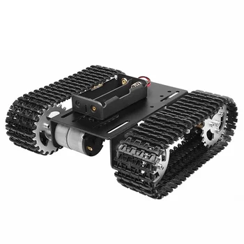 Robot inteligent Rezervor de Sasiu pe Senile Platforma Auto T101 cu Dual 12V DC 350rpm Motor pentru Arduino DIY Jucărie Robot Parte