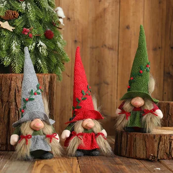 Rudolph Papusa cu mult pălărie de Crăciun noutate elf jucării Fata stil festival de Crăciun, eveniment de casa ecor Școală mall display