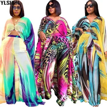 Set De Două Piese Femeile Africa De Haine Africane Rochii De Partid 2021 Moda De Vara 2 Seturi De Piese Maxi Rochie Pantaloni Costume Plus Dimensiune Halat