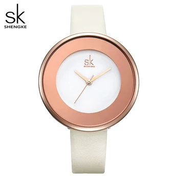 Shengke Brand De Ceasuri De Lux Pentru Femei Din Piele Ceas De Mână De Brand De Top Cuarț Ceas De Moda Ultra Subțire Curea Fierbinte Ceas Reloj Mujer