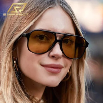 SIMPRECT 2022 Retro Supradimensionat ochelari de Soare Femei de Moda Gradient UV400 Mare Ochelari de Soare Vintage de Designer de Brand Lentes De Sol Mujer