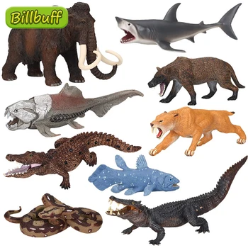 Simulare Wild Ocean Vechi Model Animal Tigru cu dinți Sabie de Mamut Crocodil Lup Cifre Devreme jucărie de Învățământ pentru copii