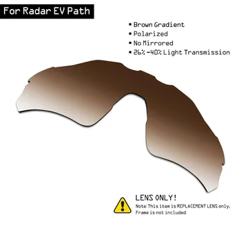 SmartVLT Polarizat ochelari de Soare, Lentile de Înlocuire pentru Oakley Radar EV Calea - Maro Tentă Degrade