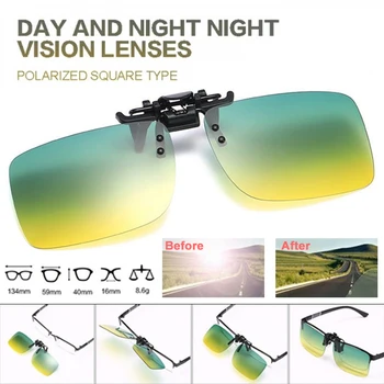 UV400 ochelari de Soare Polarizat Clip Zi și Noapte de Conducere Anti-Orbire Soare Len