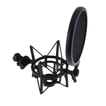 vanpower Microfon Microfon Profesional Șoc Montare cu Scut Filtru Ecran Oferi Maximum de Izolare la Vibrații Manipulare