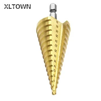 XLTWON 4-32mm Hex coadă burghiu de Metal de Înaltă calitate din oțel de mare viteză Pas burghiu Multi-scop Pagoda burghiu Solid instrument de foraj